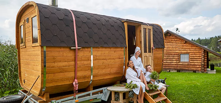 Residential Outdoor Cabin Sauna Construction in Cobourg, Ontario