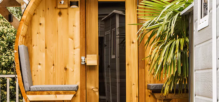 Wood-fired Outdoor Residential Sauna Installation in Cobourg, Ontario